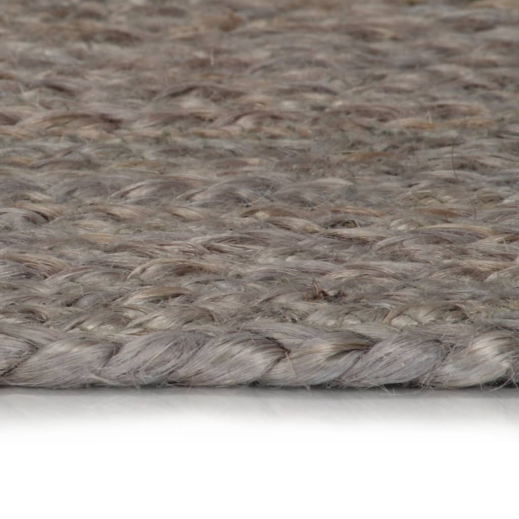 VidaXL Vloerkleed handgemaakt rond 150 cm jute grijs