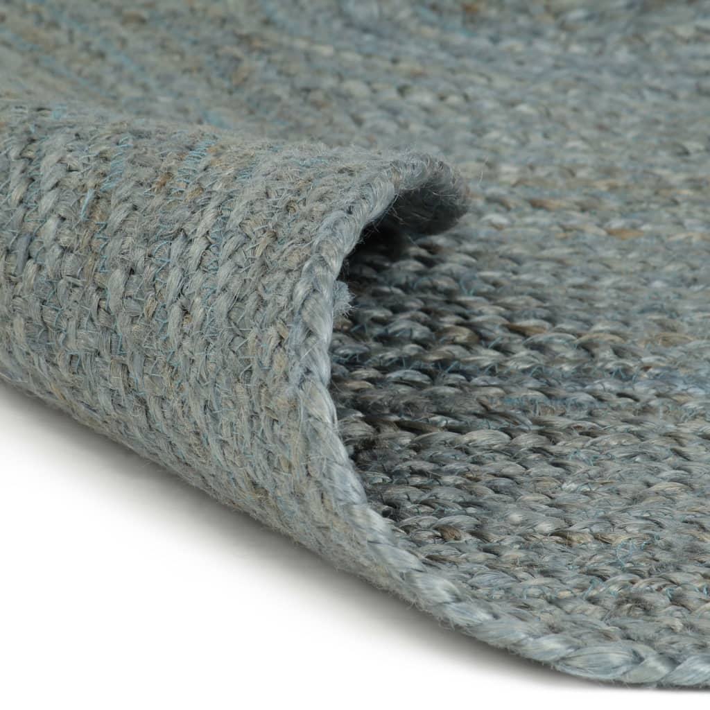 VidaXL Vloerkleed handgemaakt rond 90 cm jute olijfgroen