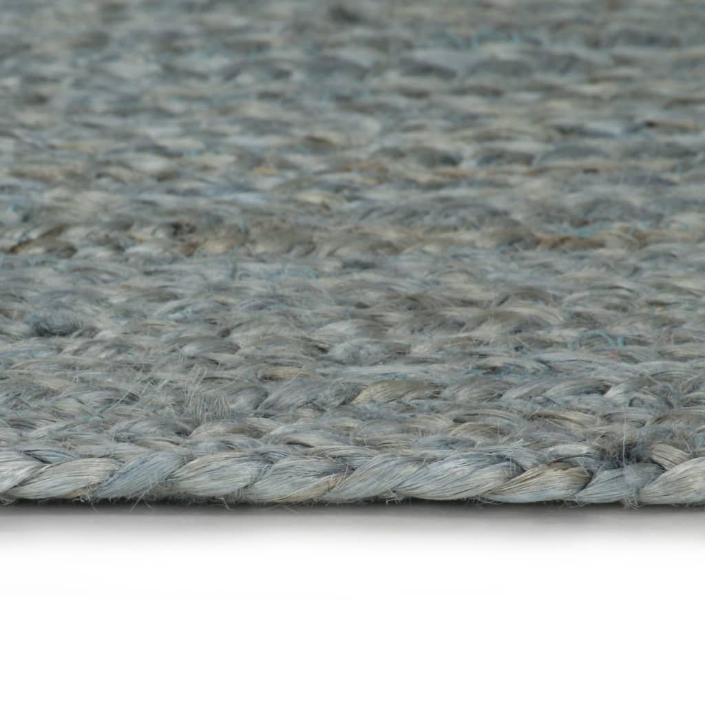 VidaXL Vloerkleed handgemaakt rond 90 cm jute olijfgroen