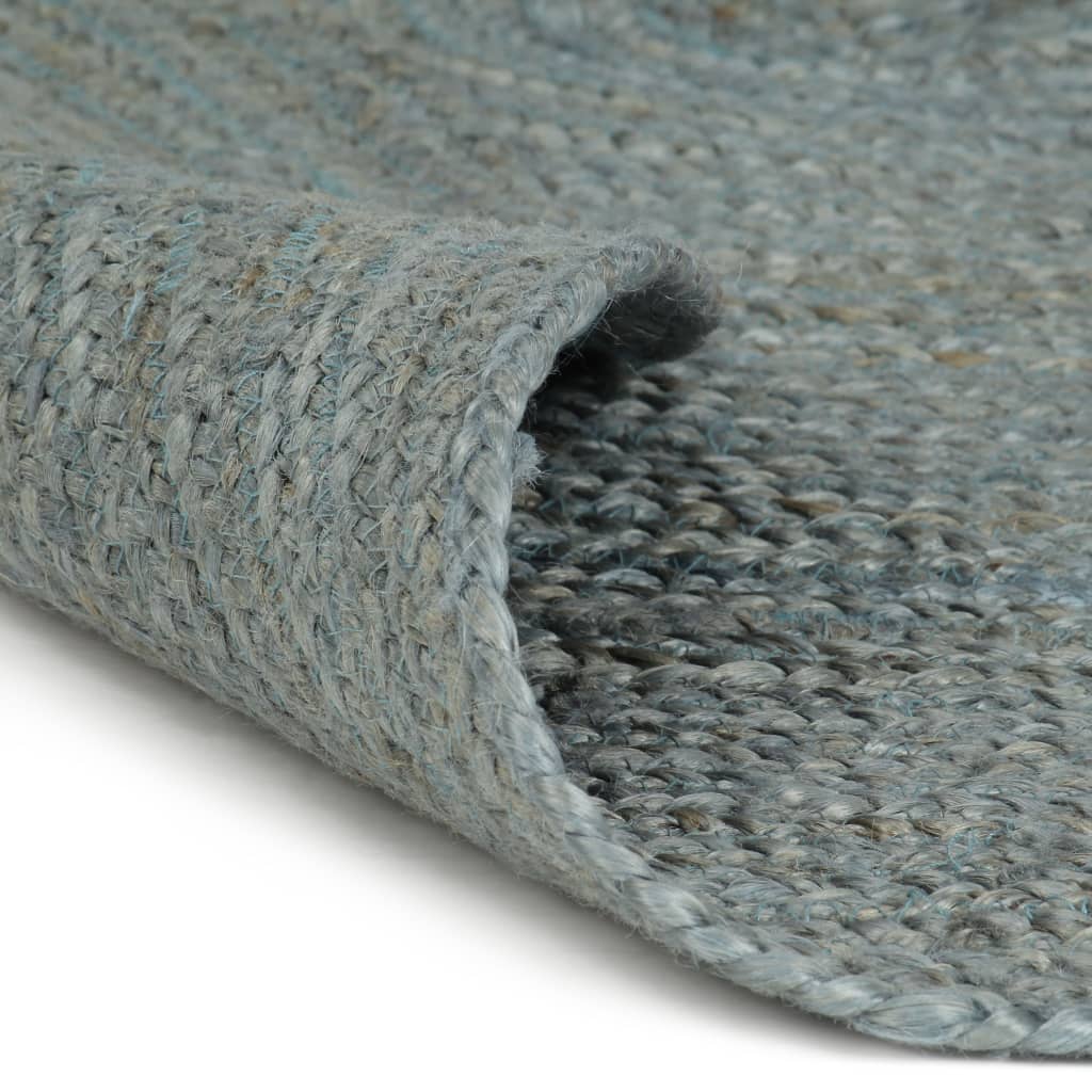 VidaXL Vloerkleed handgemaakt rond 120 cm jute olijfgroen