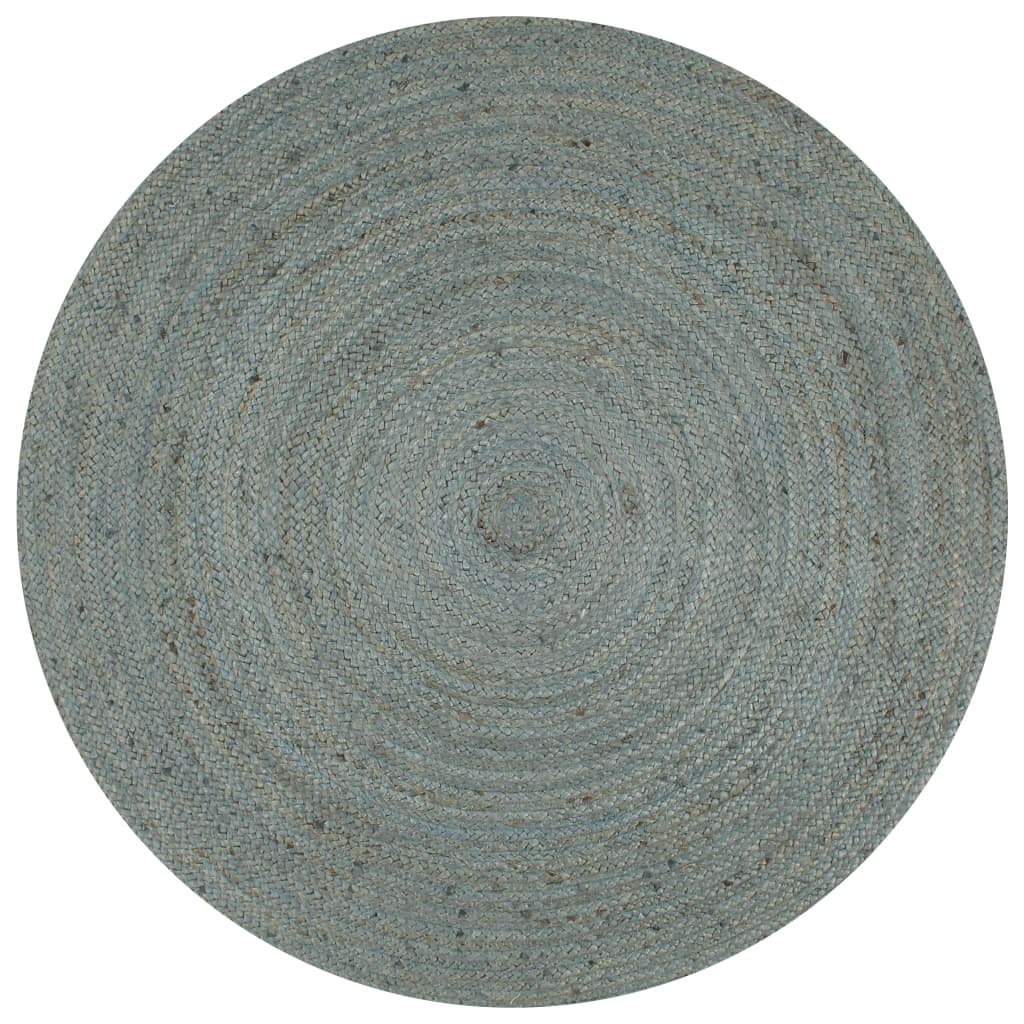 VidaXL Vloerkleed handgemaakt rond 150 cm jute olijfgroen
