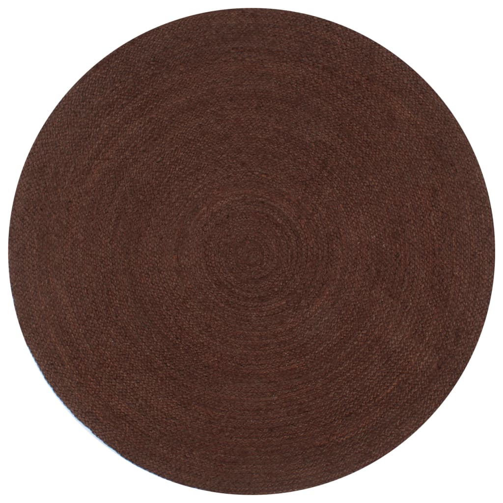 VidaXL Vloerkleed handgemaakt rond 90 cm jute bruin