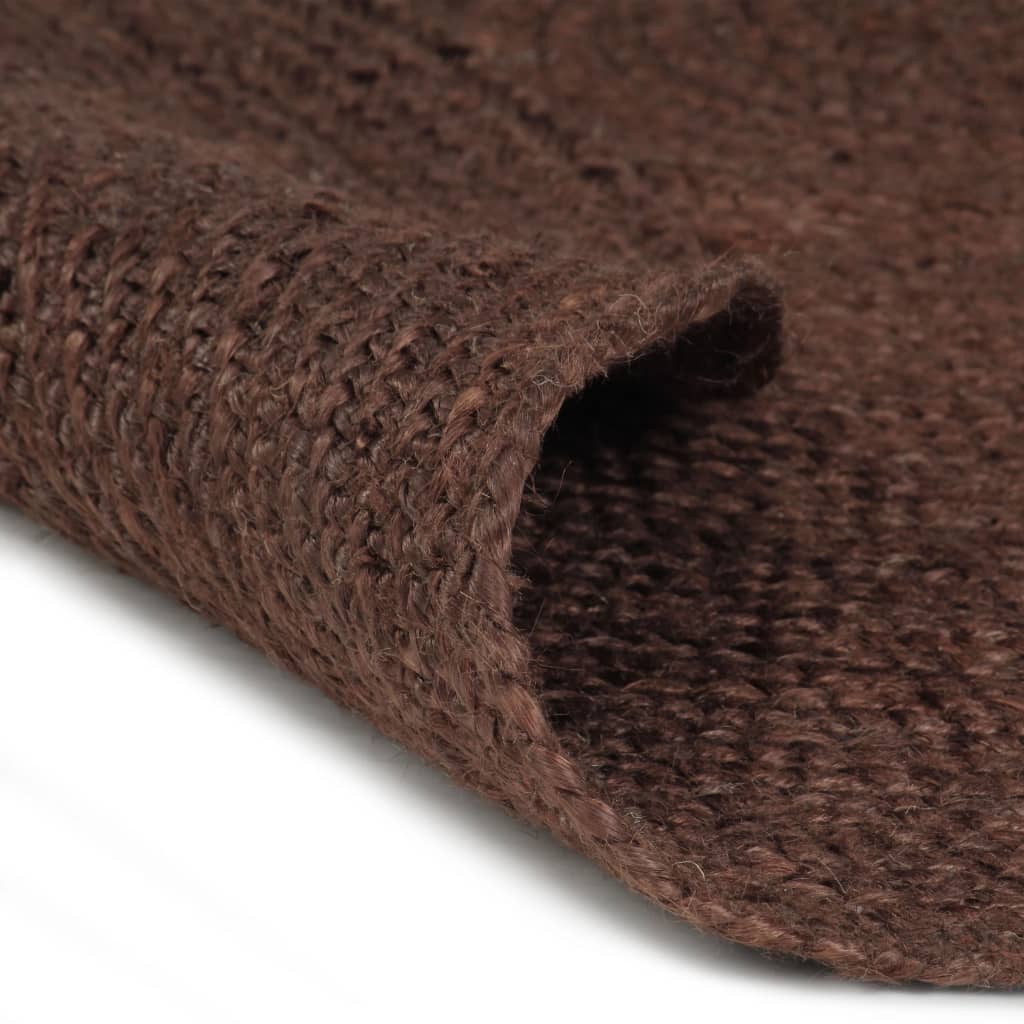 VidaXL Vloerkleed handgemaakt rond 90 cm jute bruin