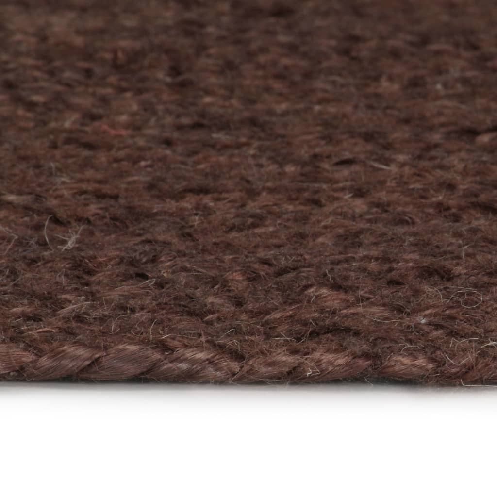 VidaXL Vloerkleed handgemaakt rond 90 cm jute bruin