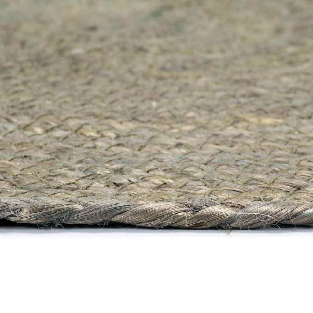VidaXL Placemats 4 st rond 38 cm jute effen grijs