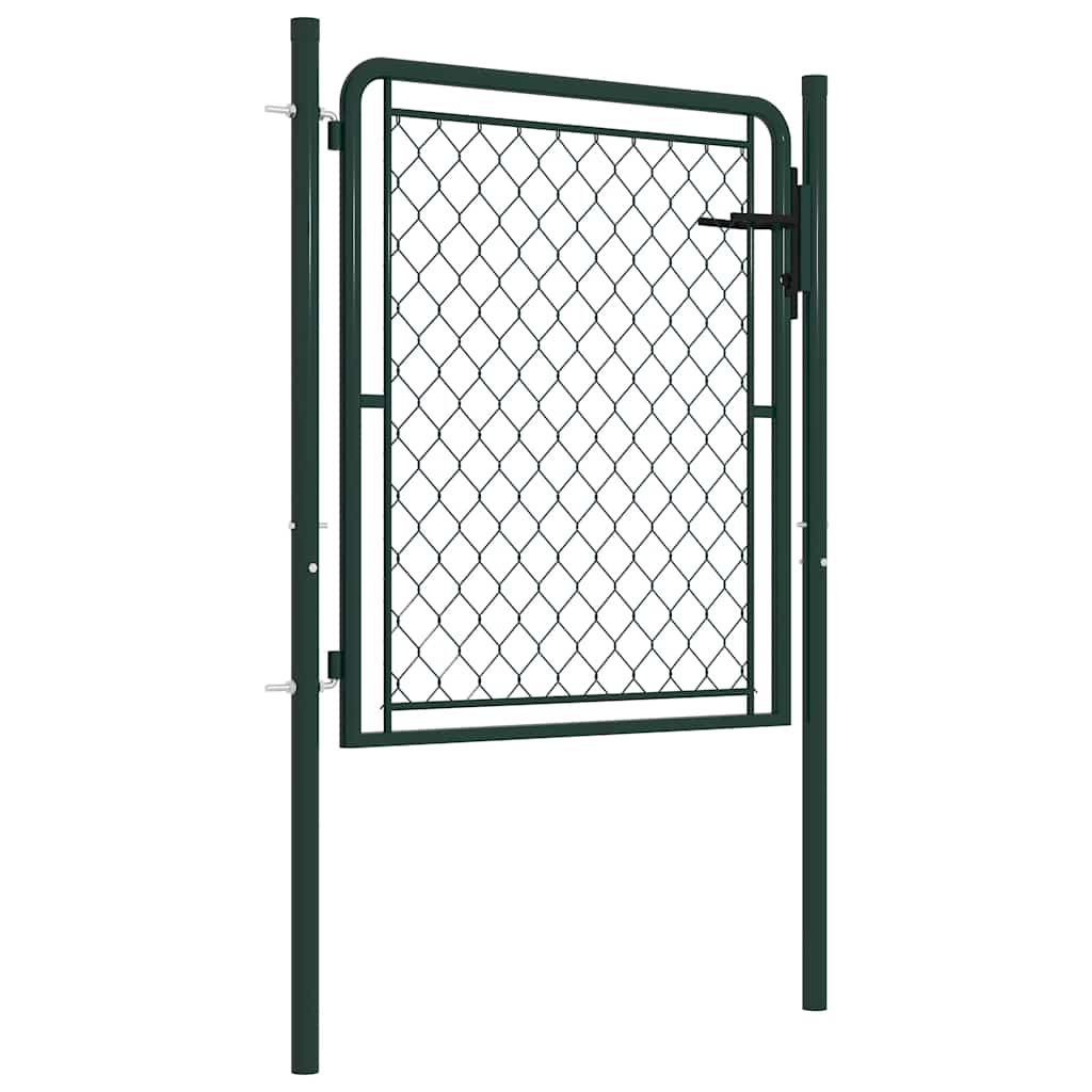 VidaXL Tuinpoort staal 100x75 cm groen