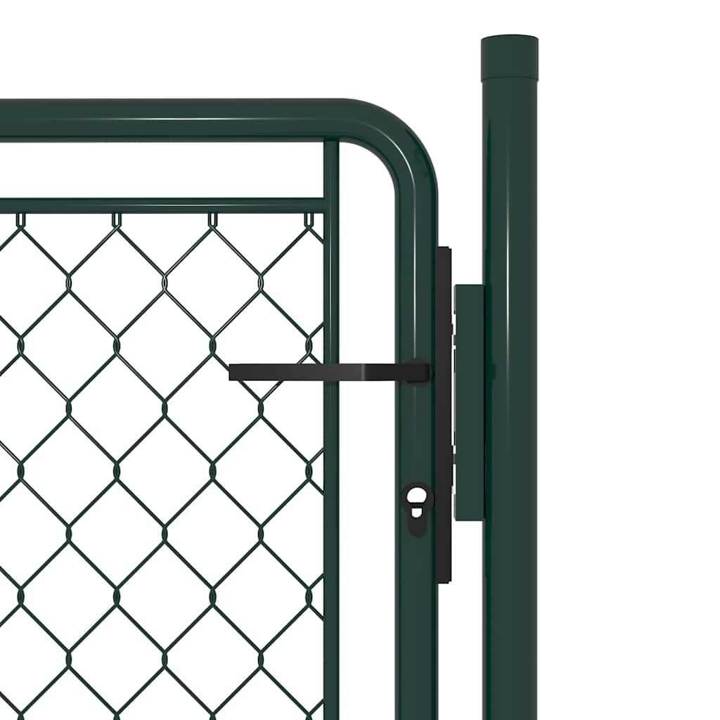 VidaXL Tuinpoort staal 100x100 cm groen