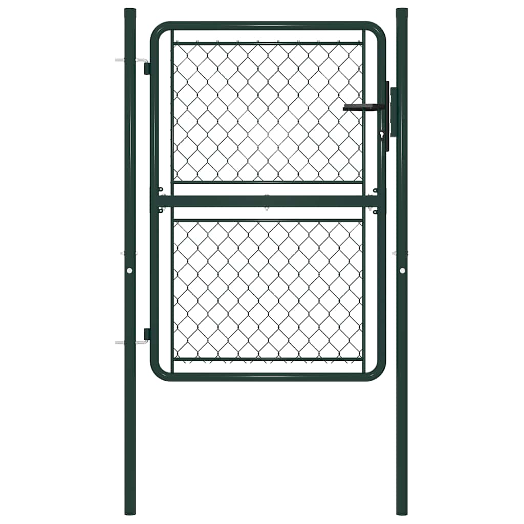 VidaXL Tuinpoort staal 100x150 cm groen