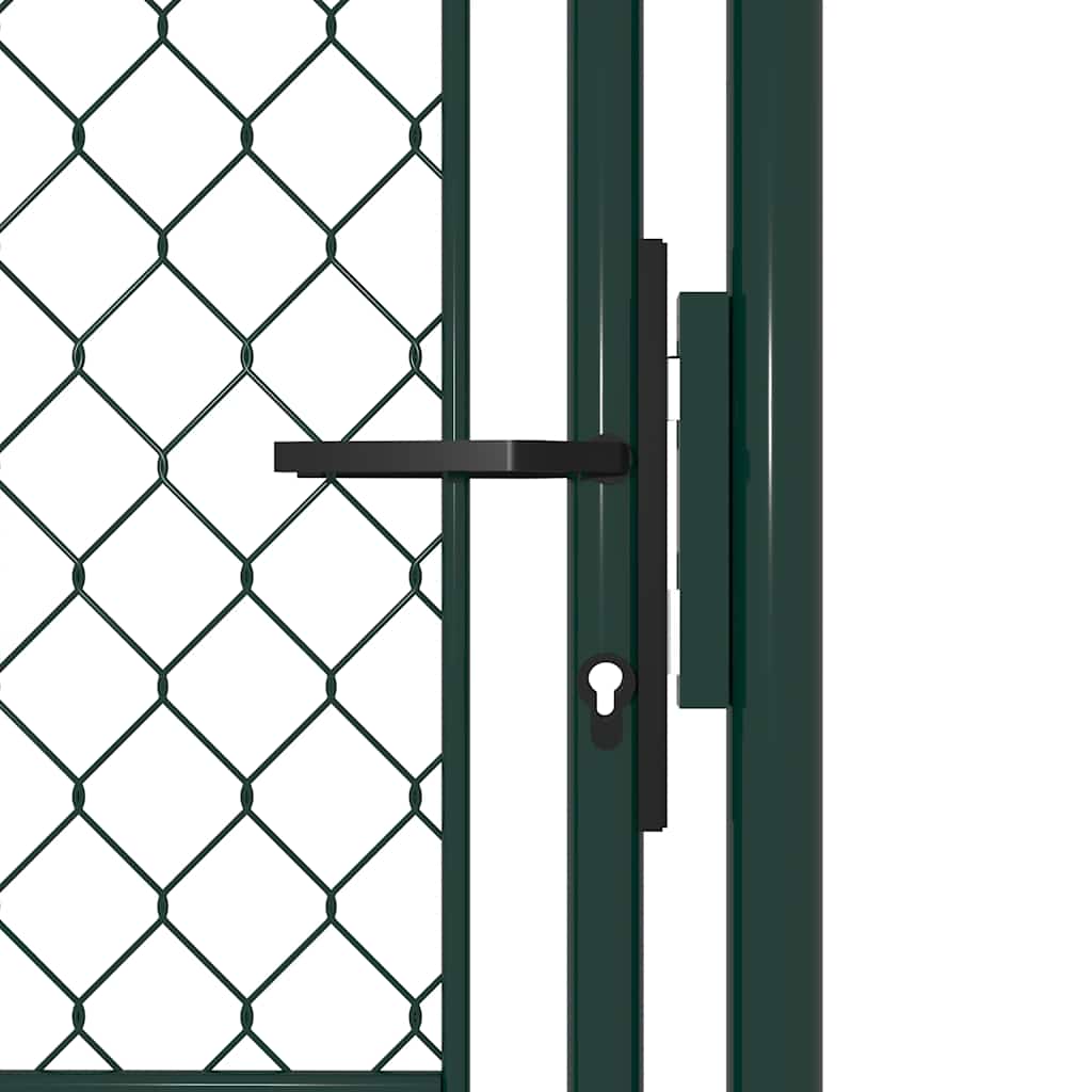 VidaXL Tuinpoort staal 100x150 cm groen
