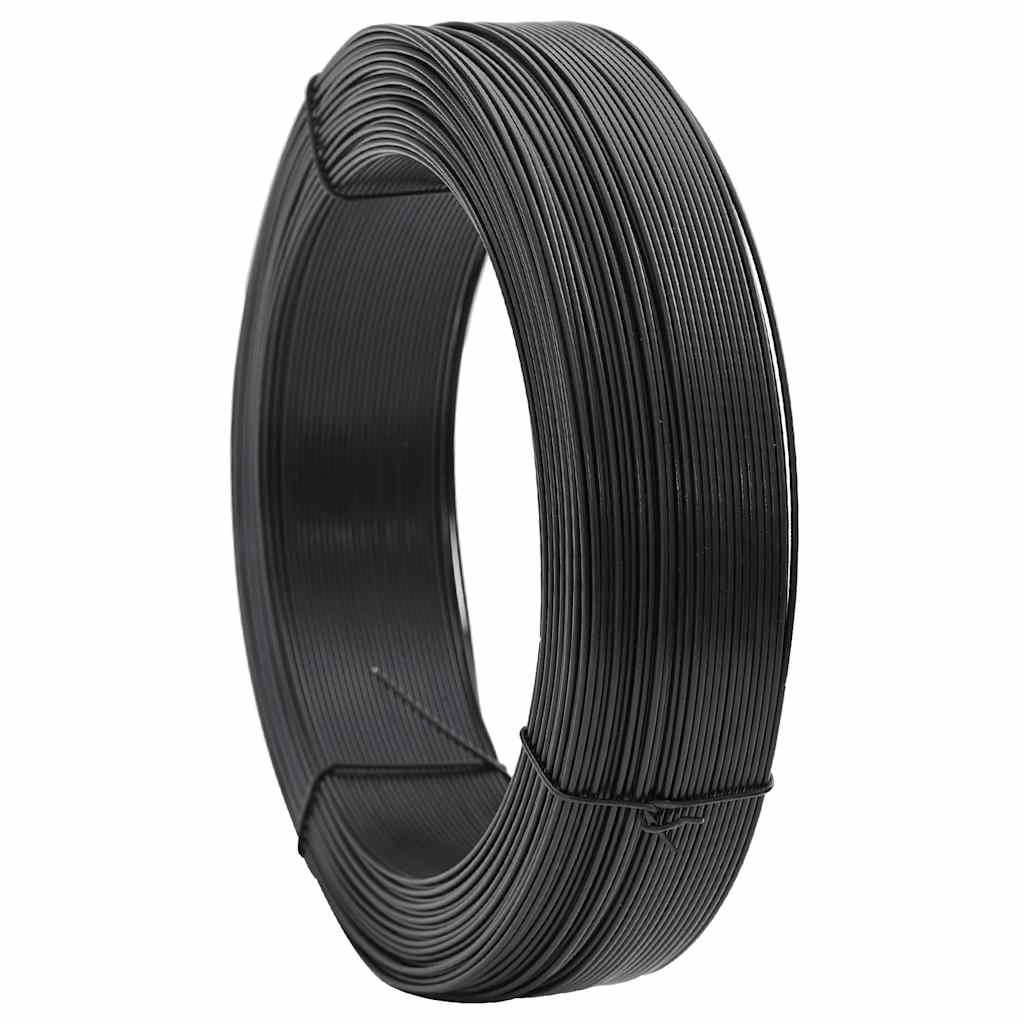 VidaXL Hekbinddraad 250 m 2,3 3,8 mm staal antraciet