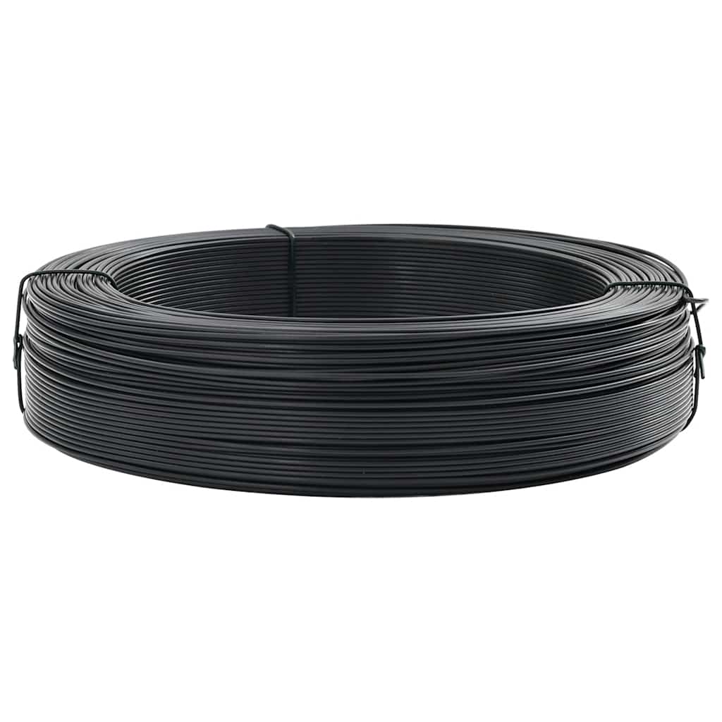 VidaXL Hekbinddraad 250 m 2,3 3,8 mm staal antraciet