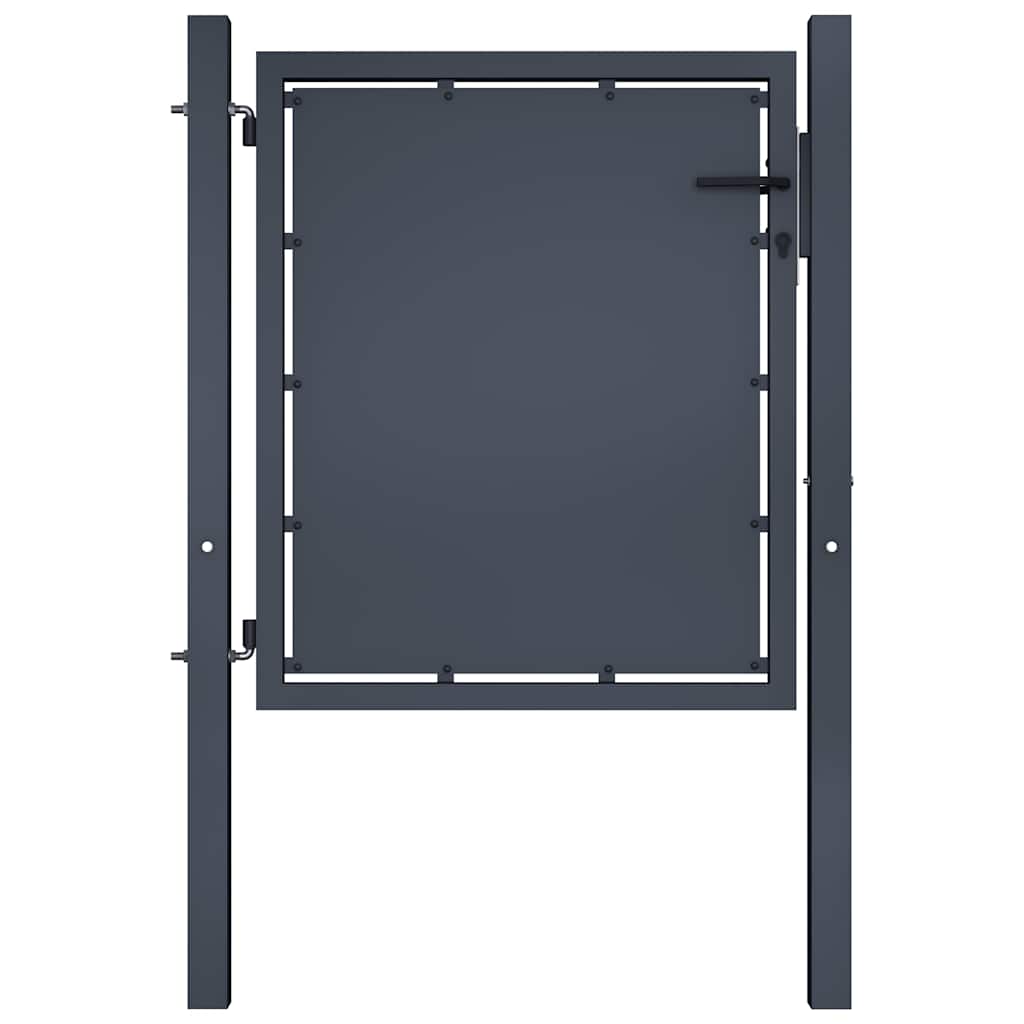 VidaXL Tuinpoort staal 100x75 cm antraciet