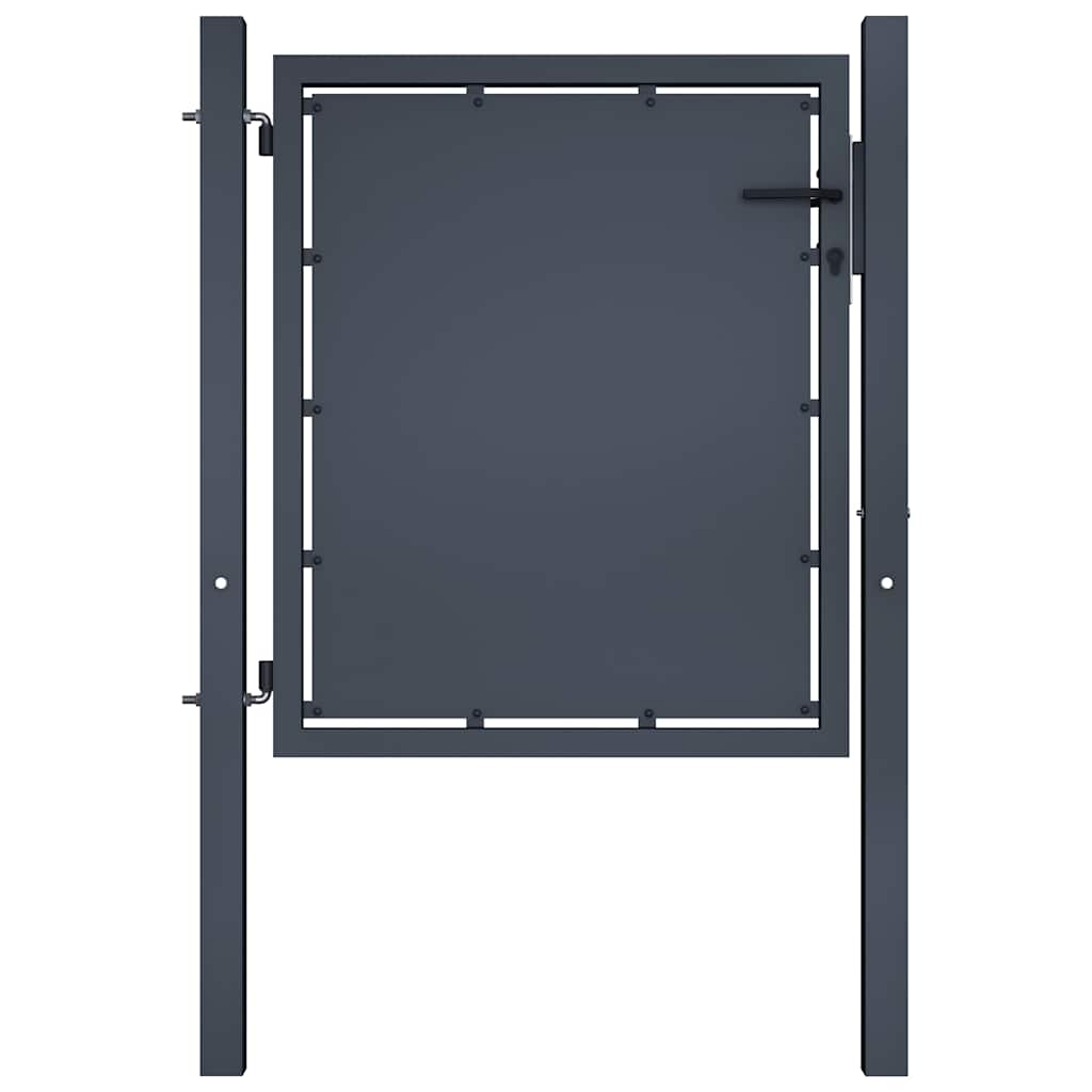 VidaXL Tuinpoort staal 100x100 cm antraciet