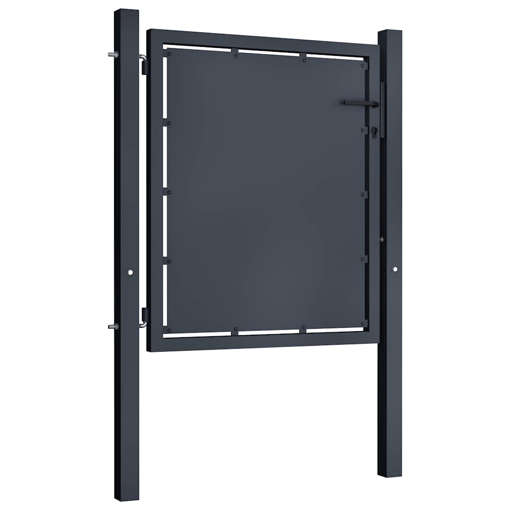 VidaXL Tuinpoort staal 100x100 cm antraciet
