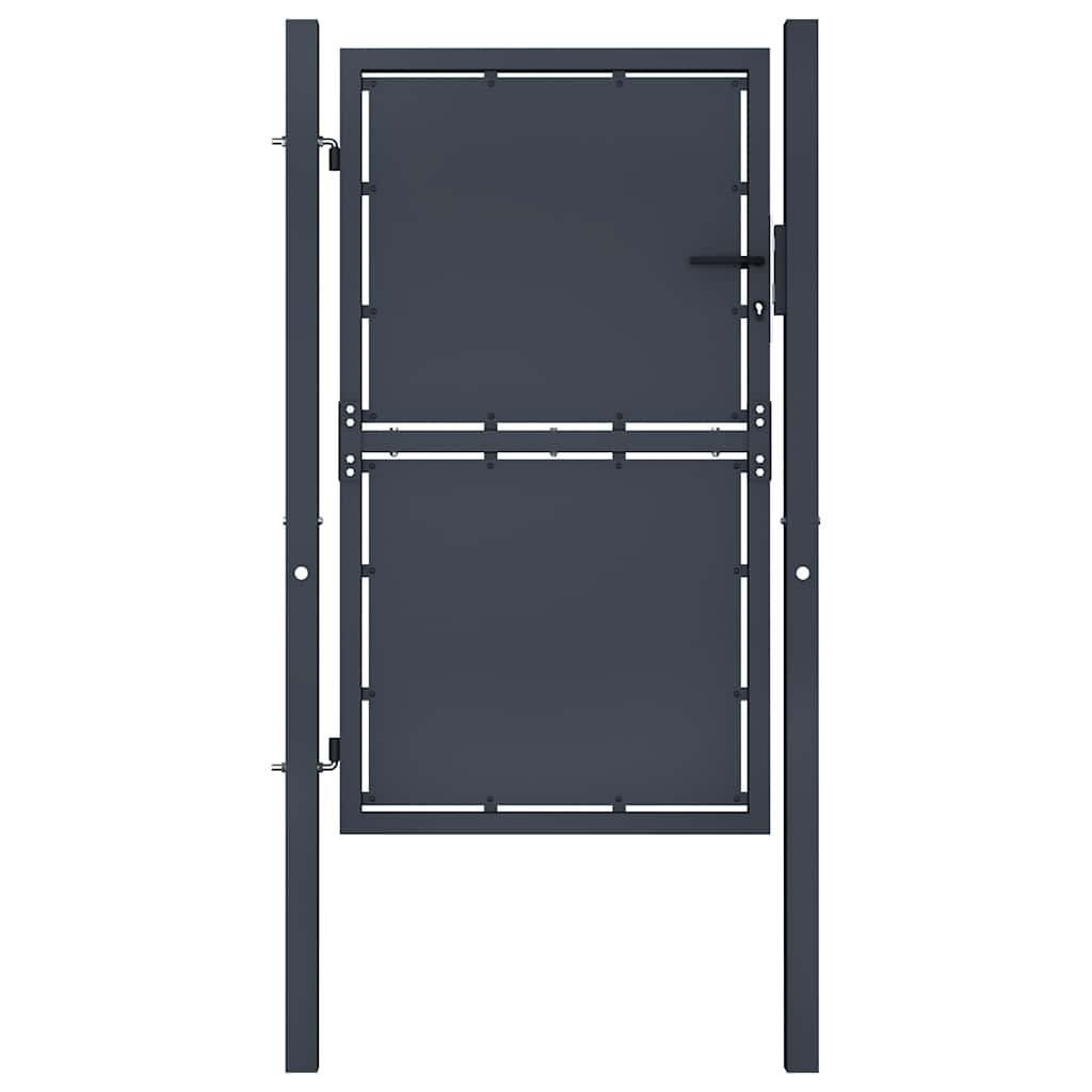 VidaXL Tuinpoort staal 100x125 cm antraciet