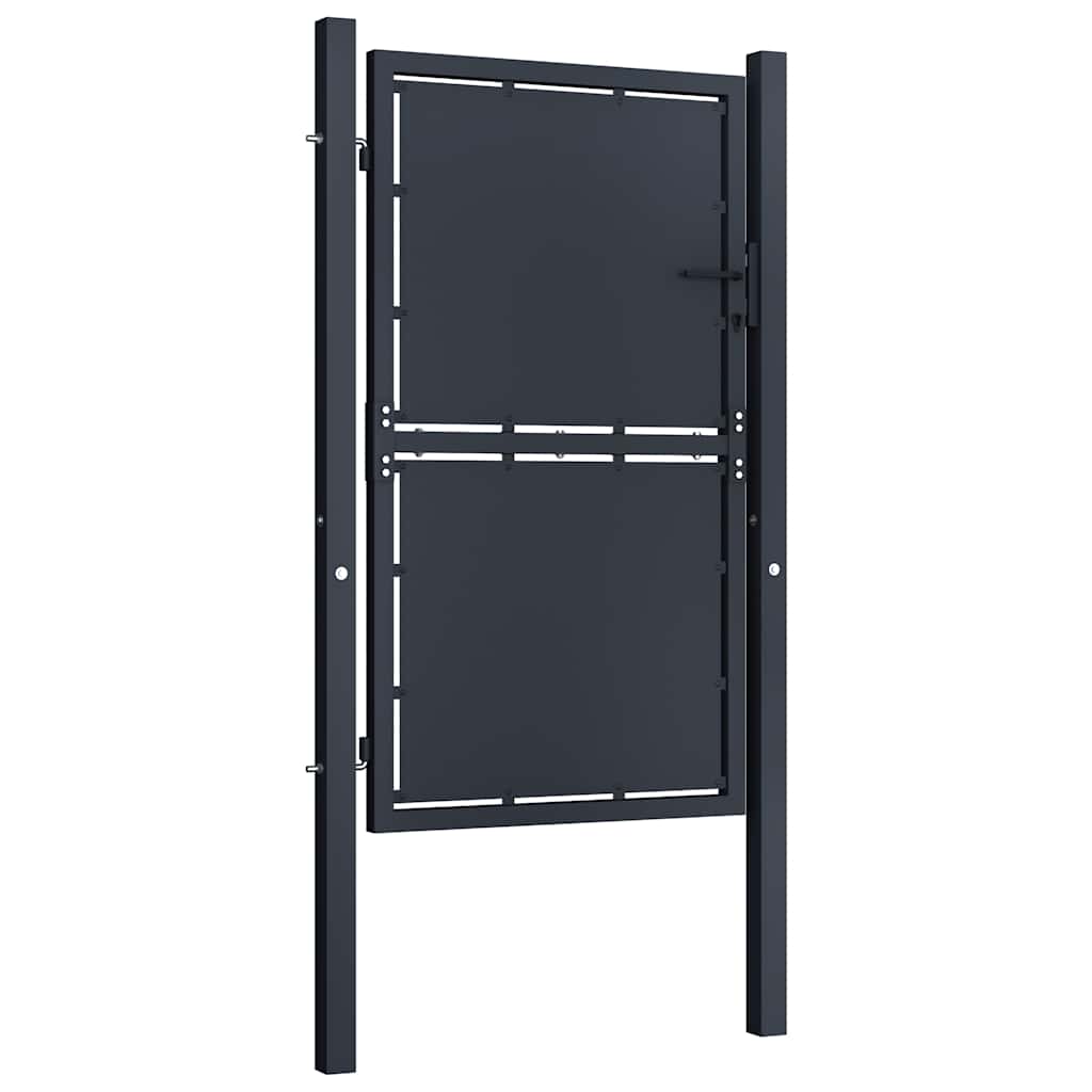 VidaXL Tuinpoort staal 100x125 cm antraciet