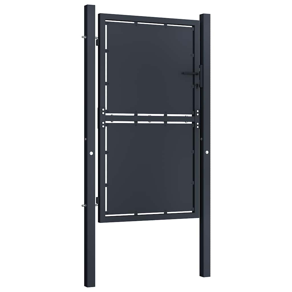 VidaXL Tuinpoort staal 100x150 cm antraciet
