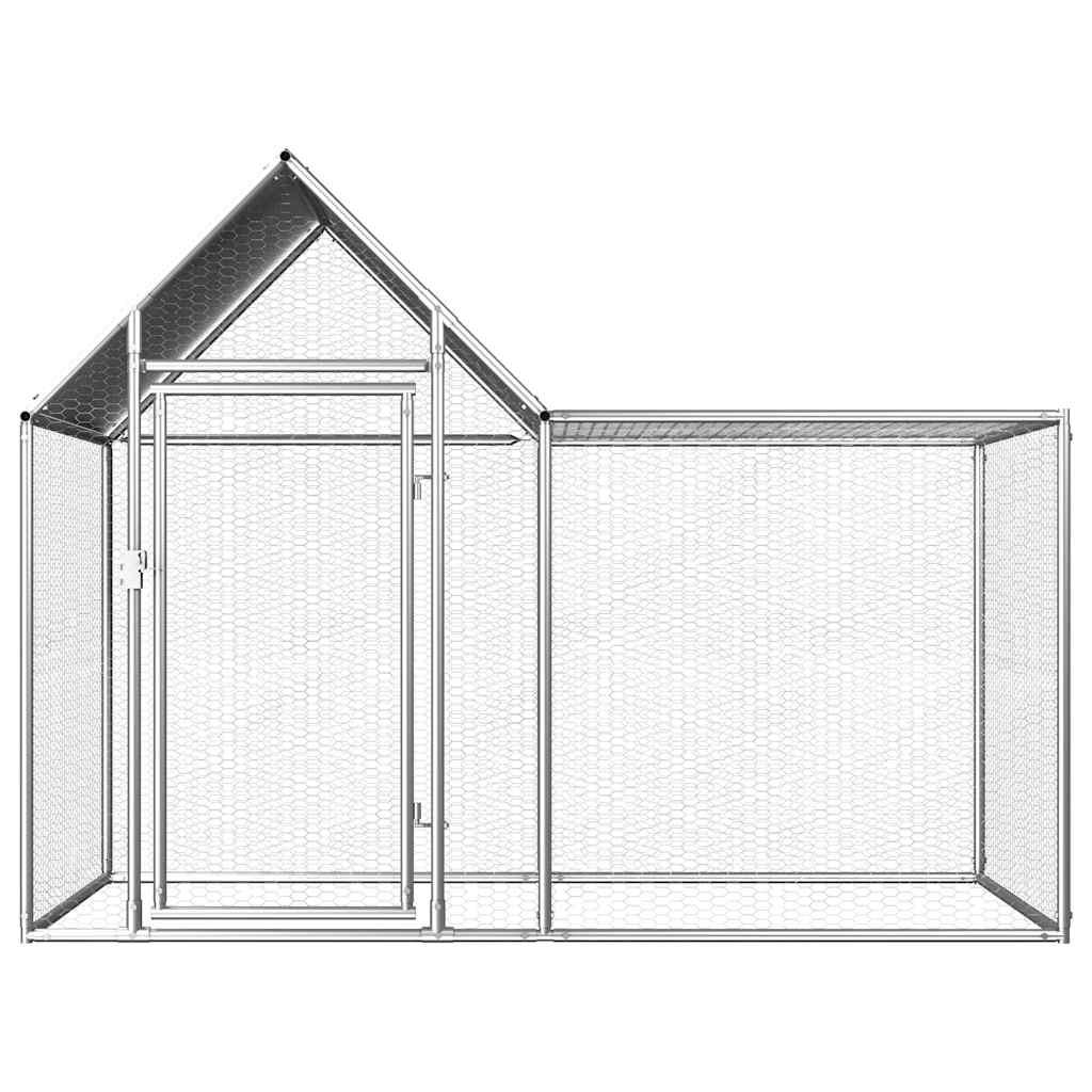 VidaXL Kippenren 2x1x1,5 m gegalvaniseerd staal