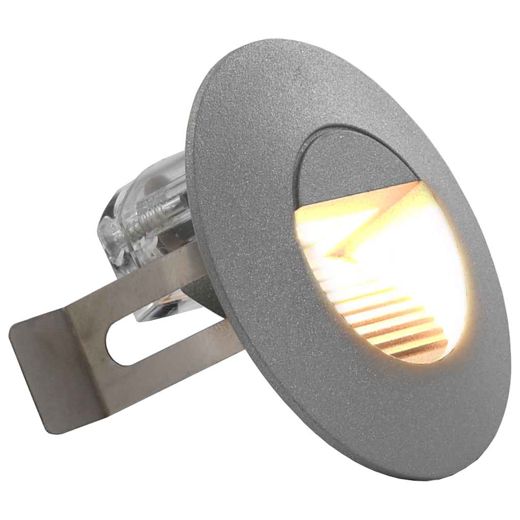 VidaXL Led-buitenwandlampen 6 st 2 w rond zilverkleurig