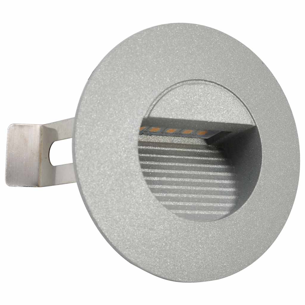 VidaXL Led-buitenwandlampen 6 st 2 w rond zilverkleurig