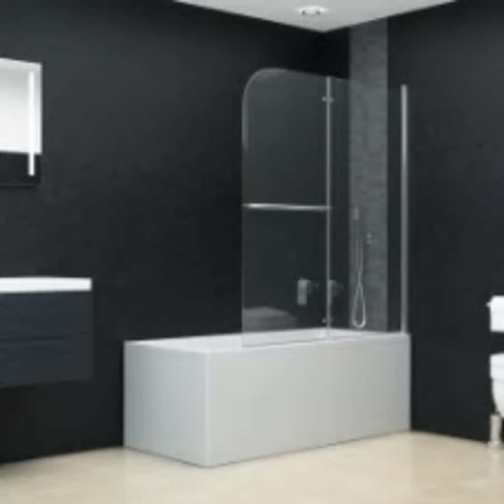 VidaXL Douchewand inklapbaar 2 panelen 120x140 cm esg