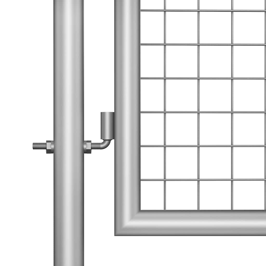VidaXL Tuinpoort gegalvaniseerd staal 100x75 cm zilver