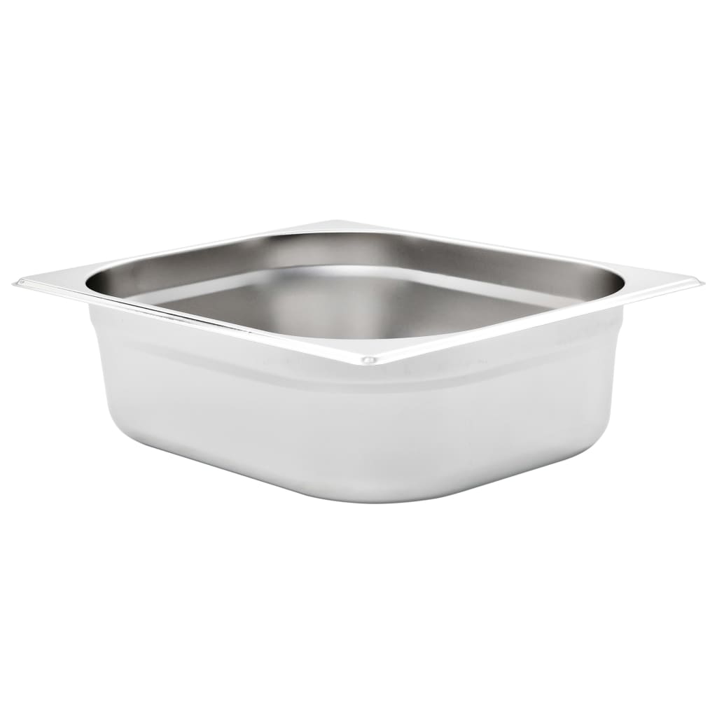 VidaXL Gastronormbakken 4 st gn 1 2 100 mm roestvrij staal