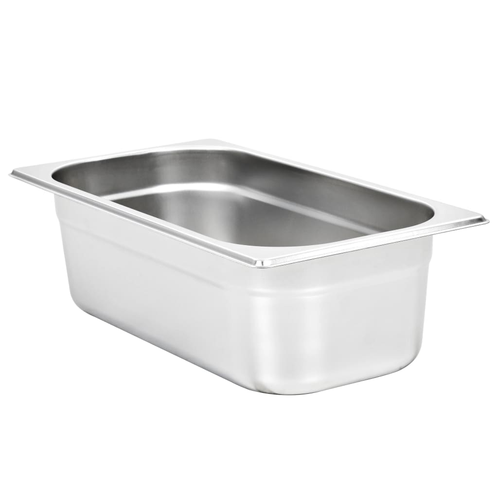 VidaXL Gastronormbakken 8 st gn 1 3 100 mm roestvrij staal