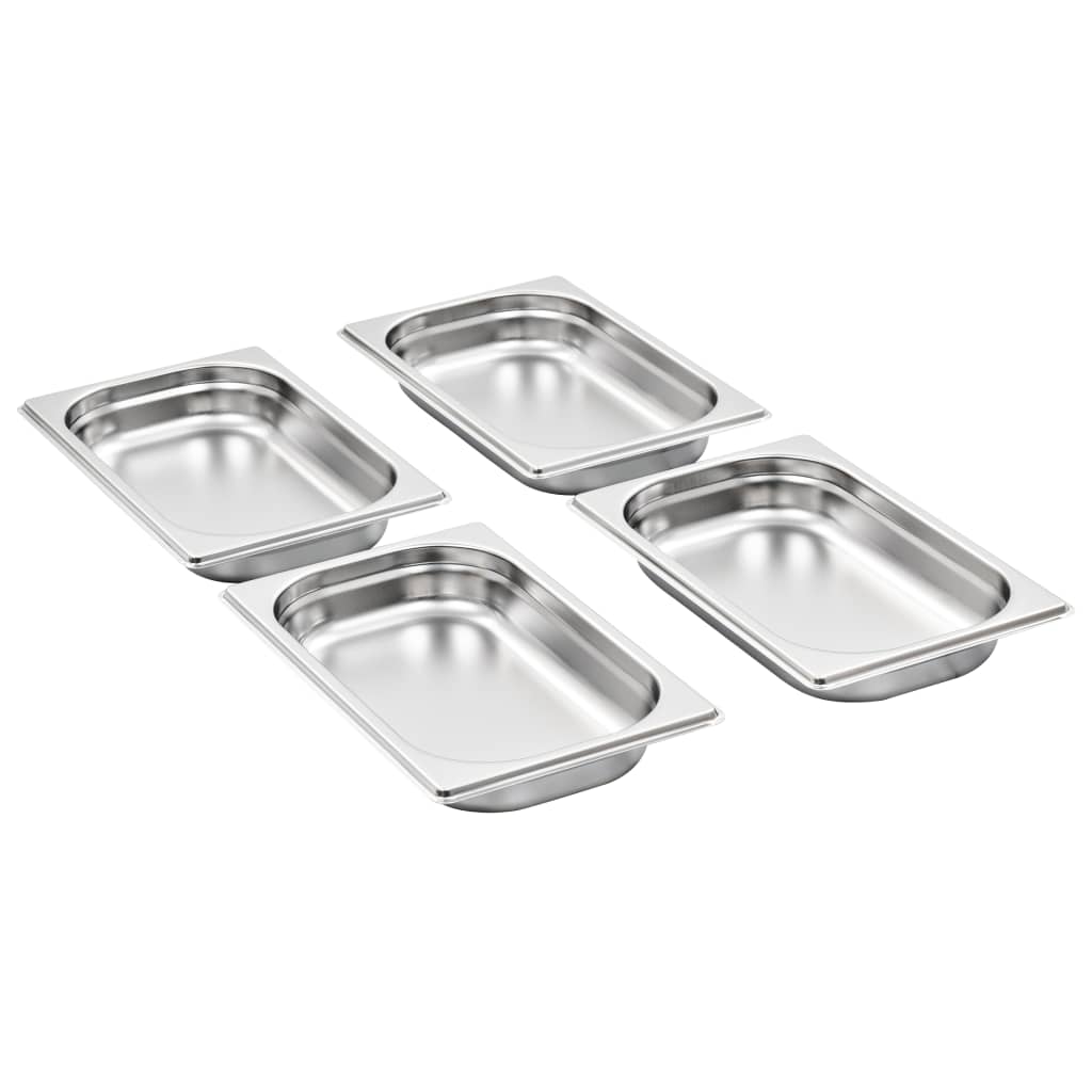 VidaXL Gastronormbakken 12 st gn 1 4 40 mm roestvrij staal