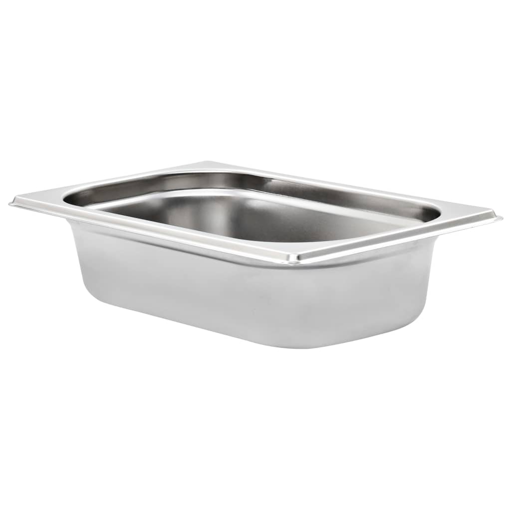 VidaXL Gastronormbakken 8 st gn 1 4 65 mm roestvrij staal