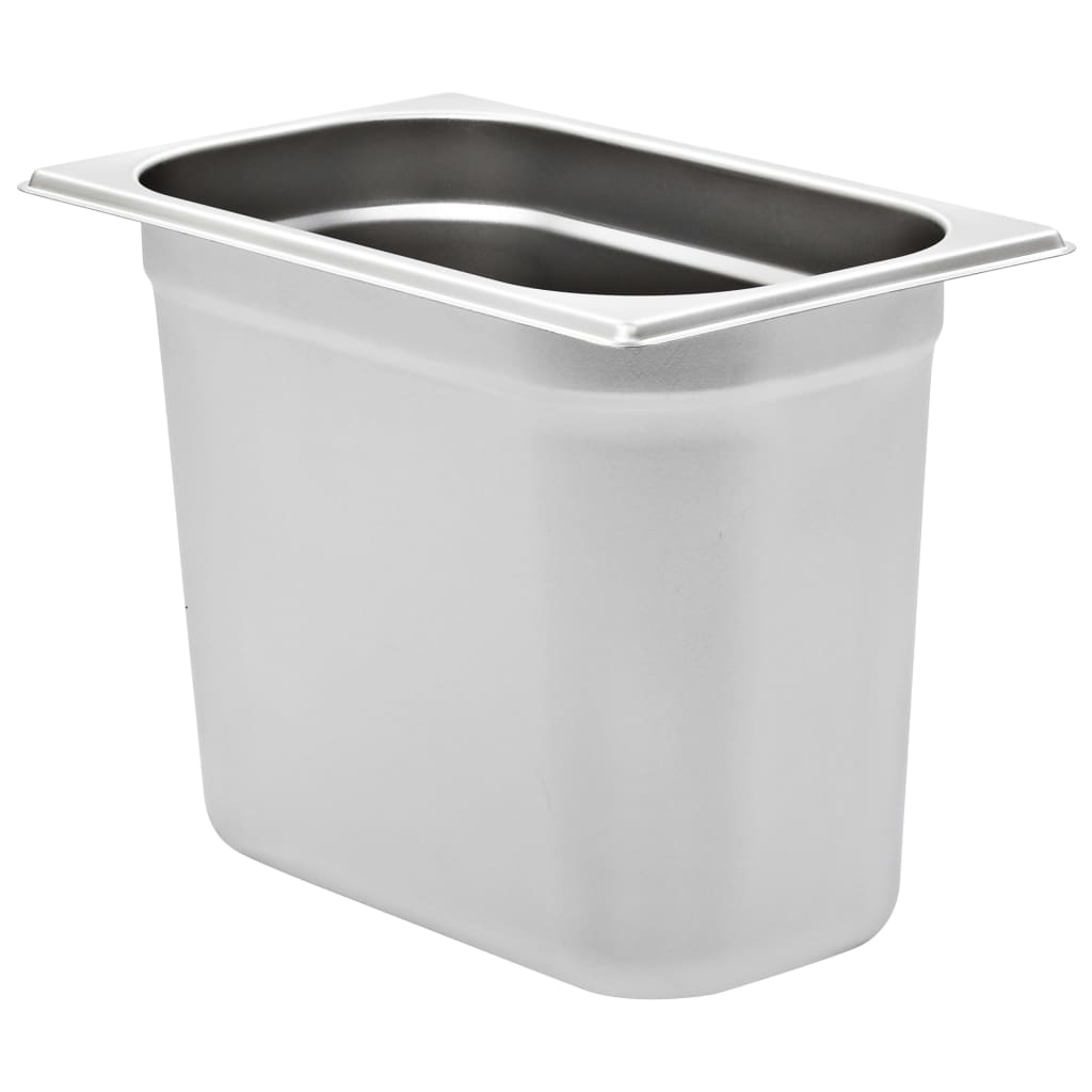 VidaXL Gastronormbakken 4 st gn 1 4 200 mm roestvrij staal