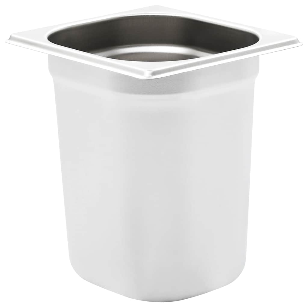 VidaXL Gastronormbakken 8 st gn 1 6 200 mm roestvrij staal
