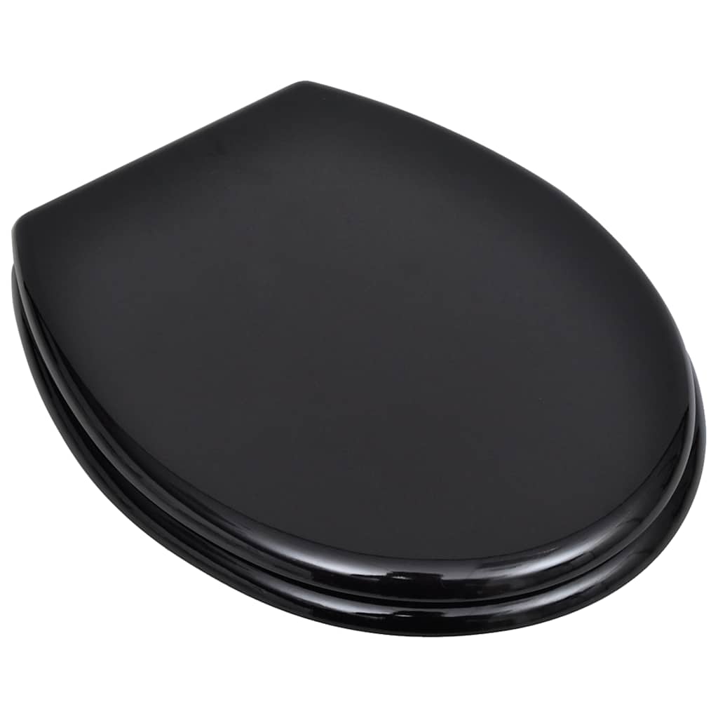 VidaXL Toiletbrillen met deksels 2 st mdf zwart