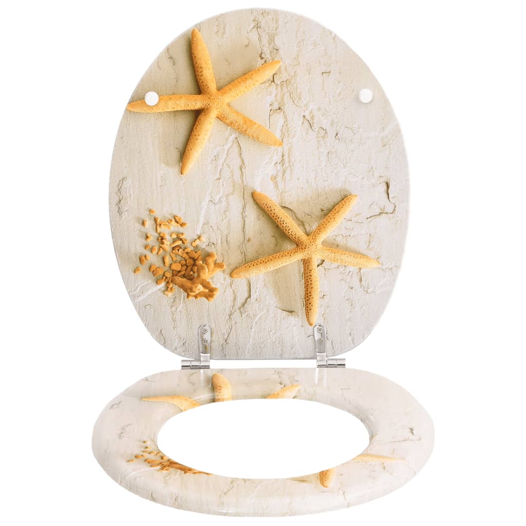VidaXL Toiletbrillen met deksels 2 st zeester mdf