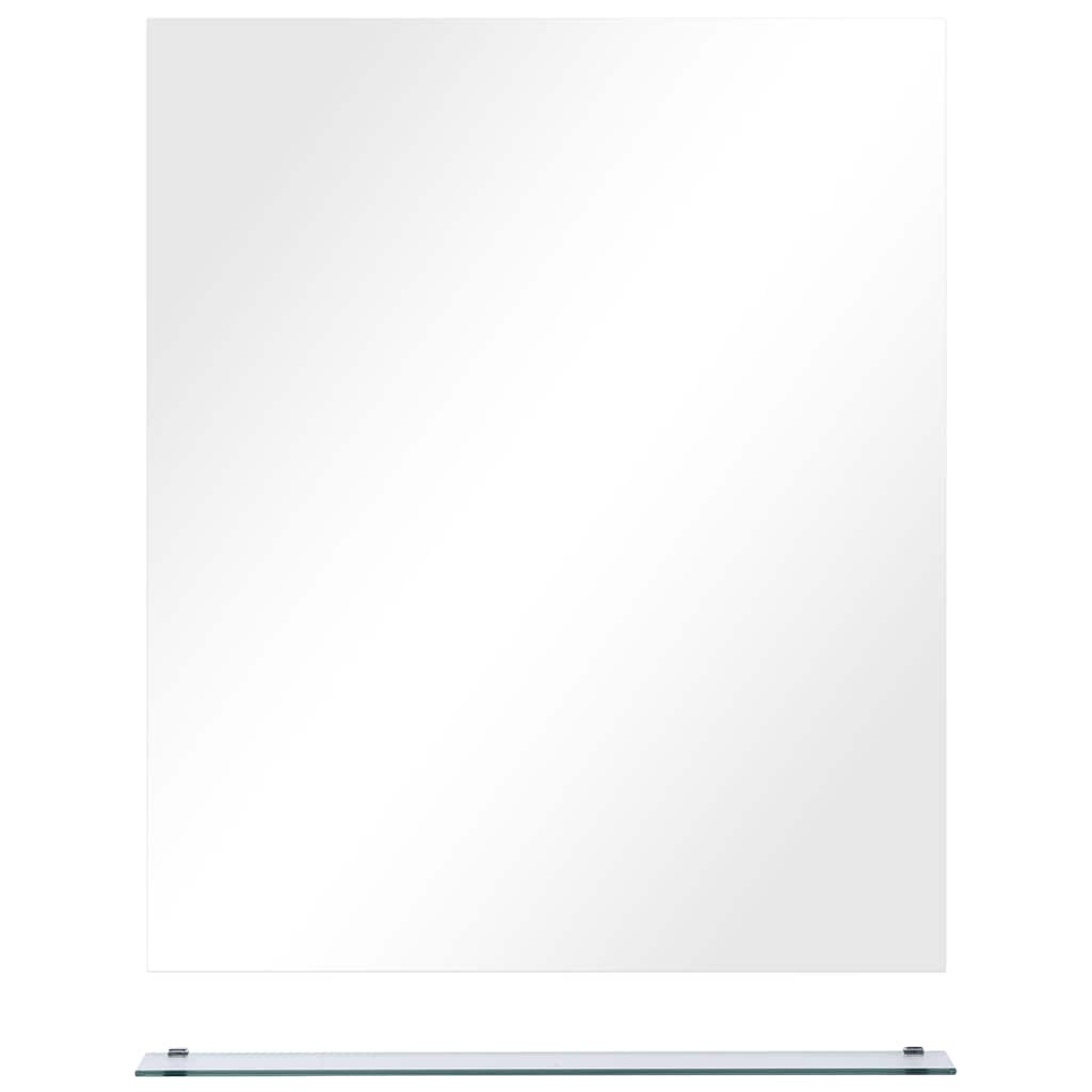 VidaXL Wandspiegel met schap 50x60 cm gehard glas
