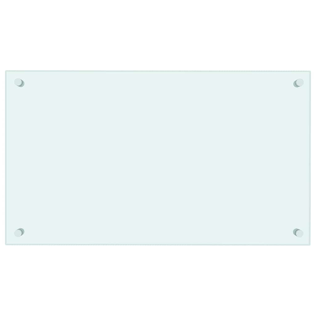 VidaXL Spatscherm keuken 70x40 cm gehard glas wit