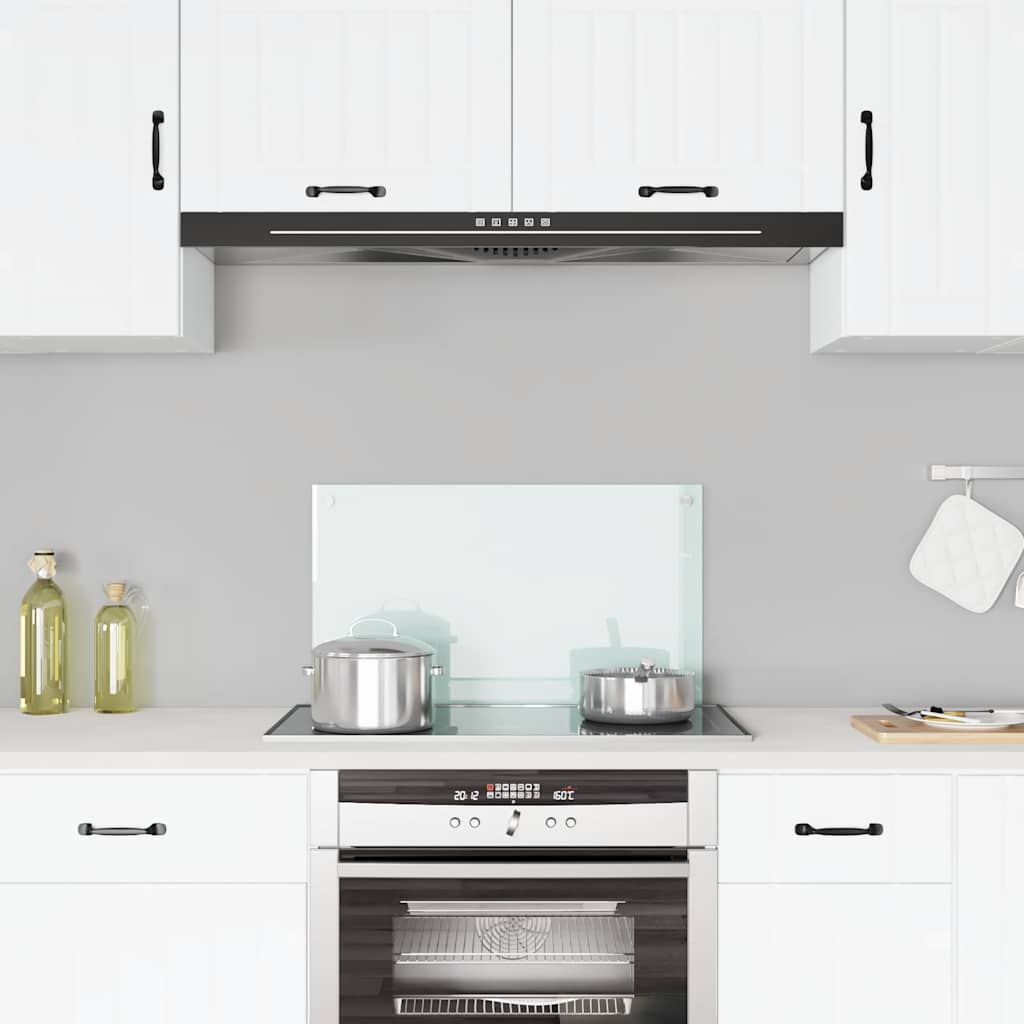 VidaXL Spatscherm keuken 70x40 cm gehard glas wit