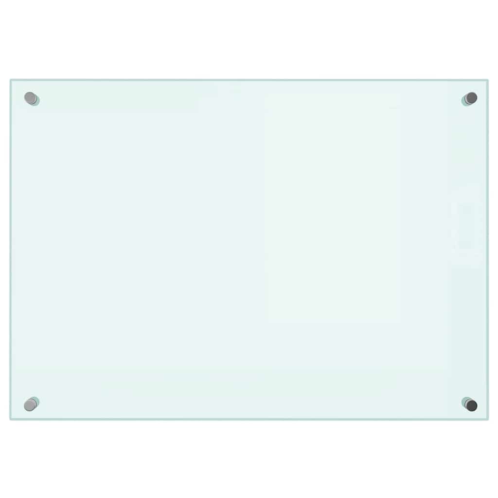 VidaXL Spatscherm keuken 70x50 cm gehard glas wit
