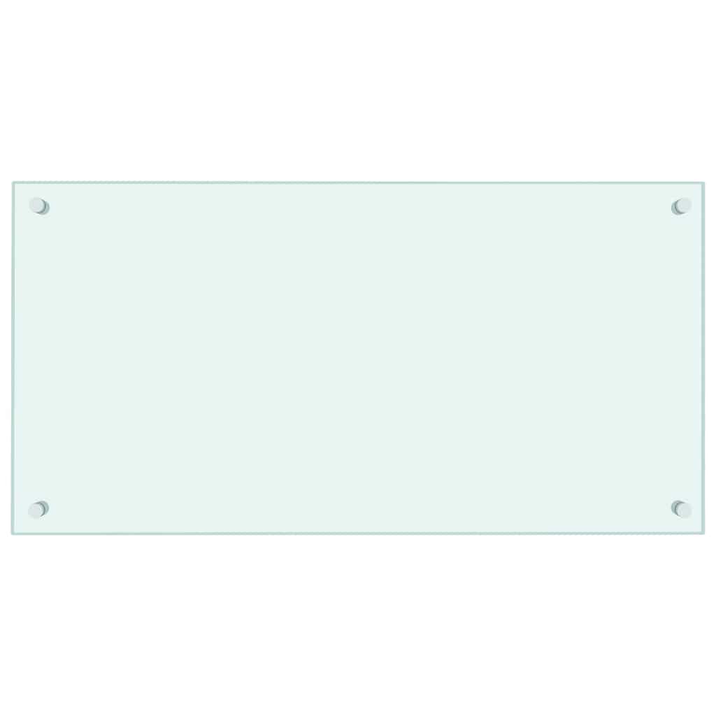 VidaXL Spatscherm keuken 80x40 cm gehard glas wit