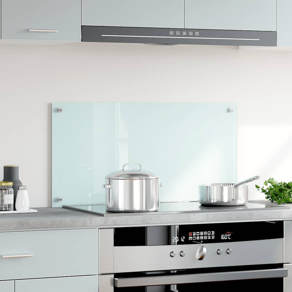 VidaXL Spatscherm keuken 80x40 cm gehard glas wit