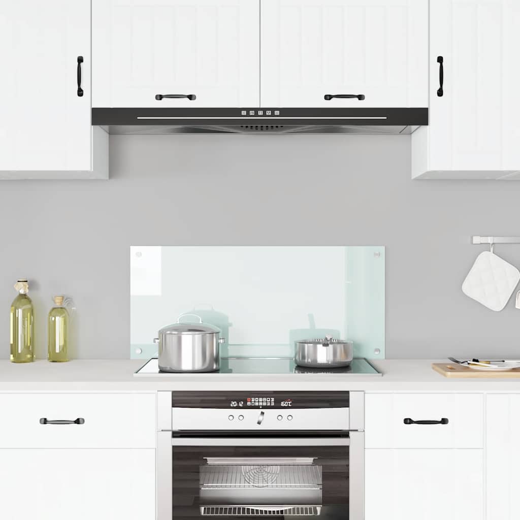 VidaXL Spatscherm keuken 90x40 cm gehard glas wit