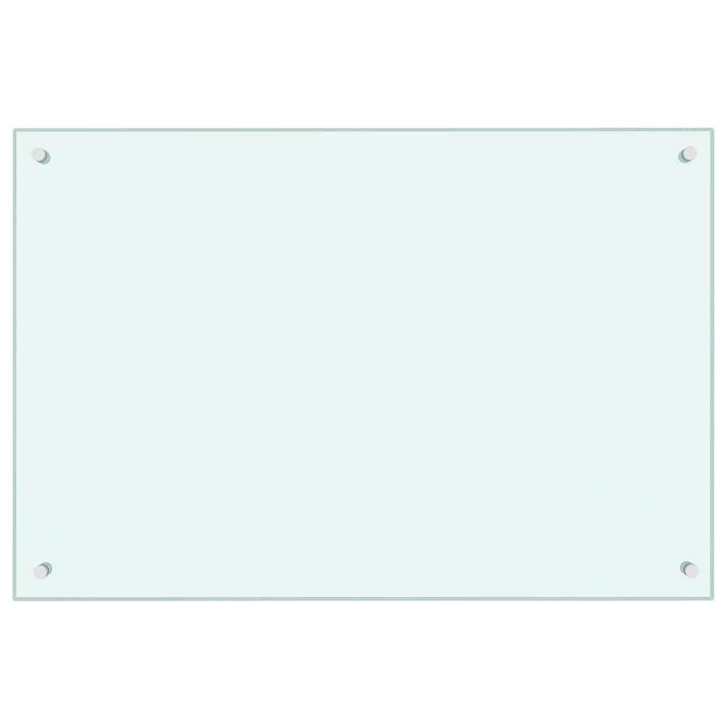 VidaXL Spatscherm keuken 90x60 cm gehard glas wit