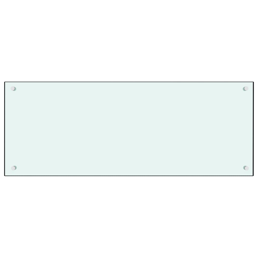 VidaXL Spatscherm keuken 100x40 cm gehard glas wit