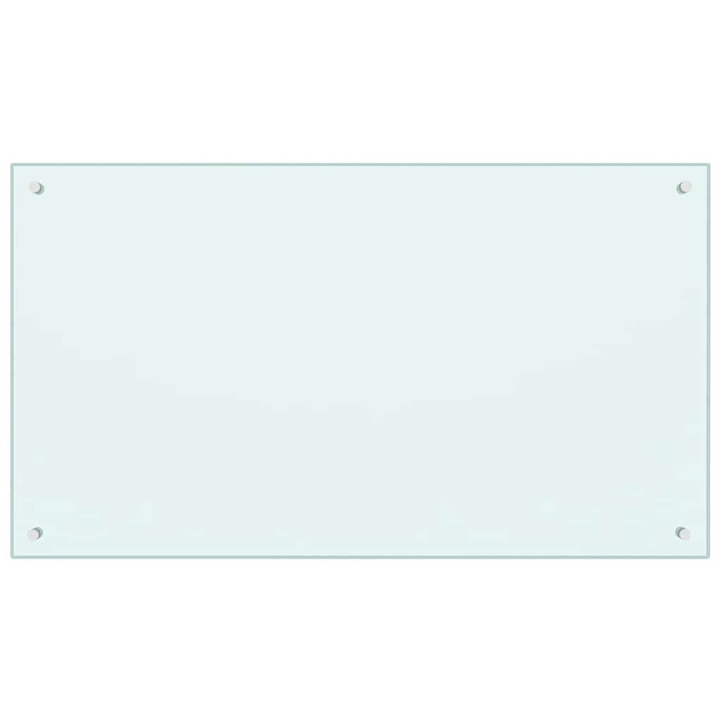 VidaXL Spatscherm keuken 100x60 cm gehard glas wit