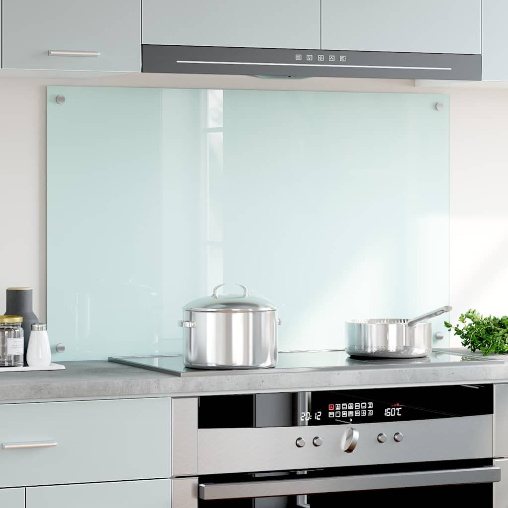 VidaXL Spatscherm keuken 100x60 cm gehard glas wit