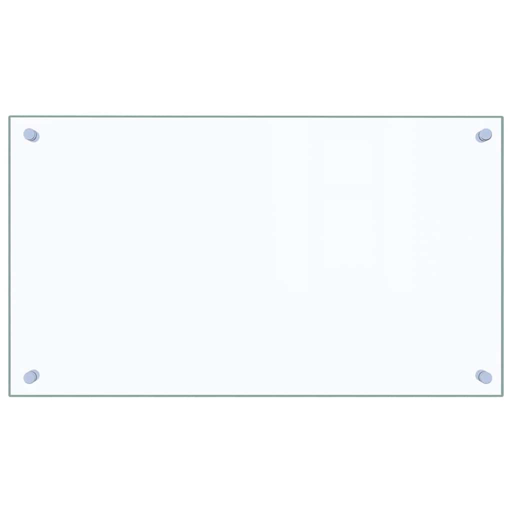 VidaXL Spatscherm keuken 70x40 cm gehard glas transparant