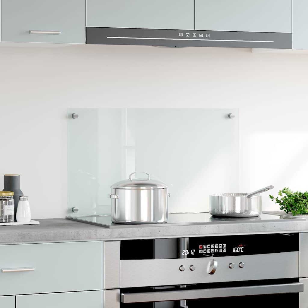 VidaXL Spatscherm keuken 70x40 cm gehard glas transparant
