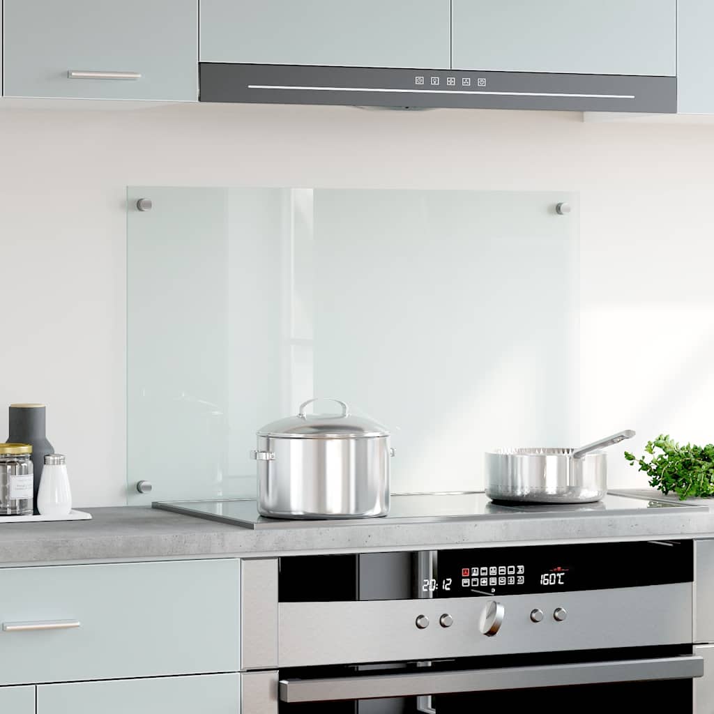 VidaXL Spatscherm keuken 80x50 cm gehard glas transparant