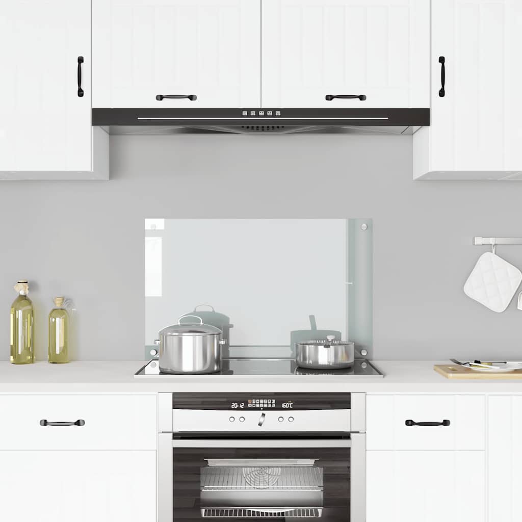 VidaXL Spatscherm keuken 80x50 cm gehard glas transparant