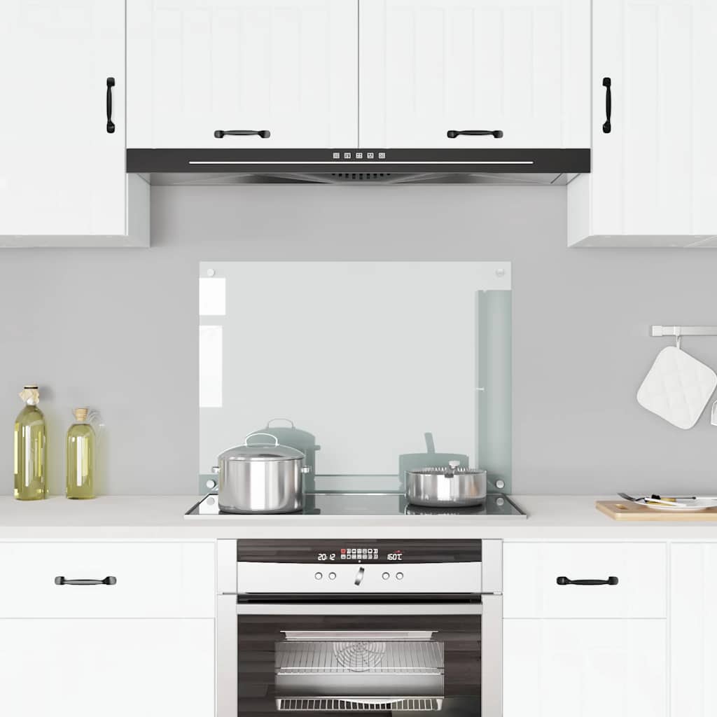 VidaXL Spatscherm keuken 80x60 cm gehard glas transparant